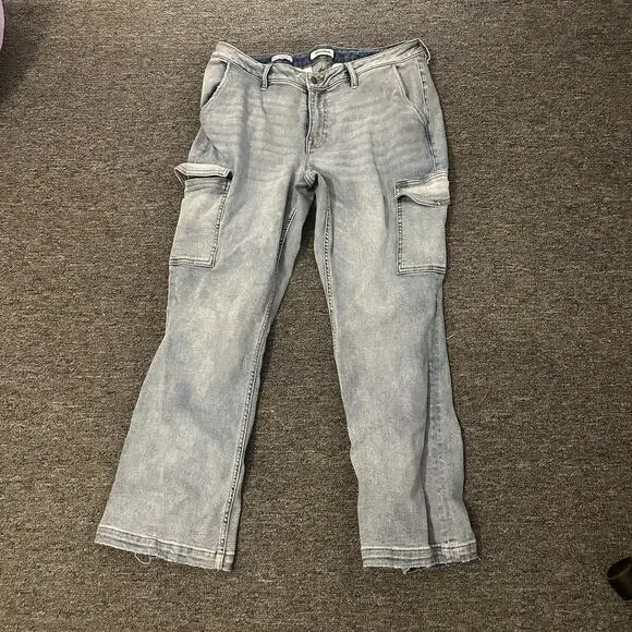 Vigoss Jagger Boot Cut Jeans Large Pockets Size 18 Light Wash - Picture 1 of 6